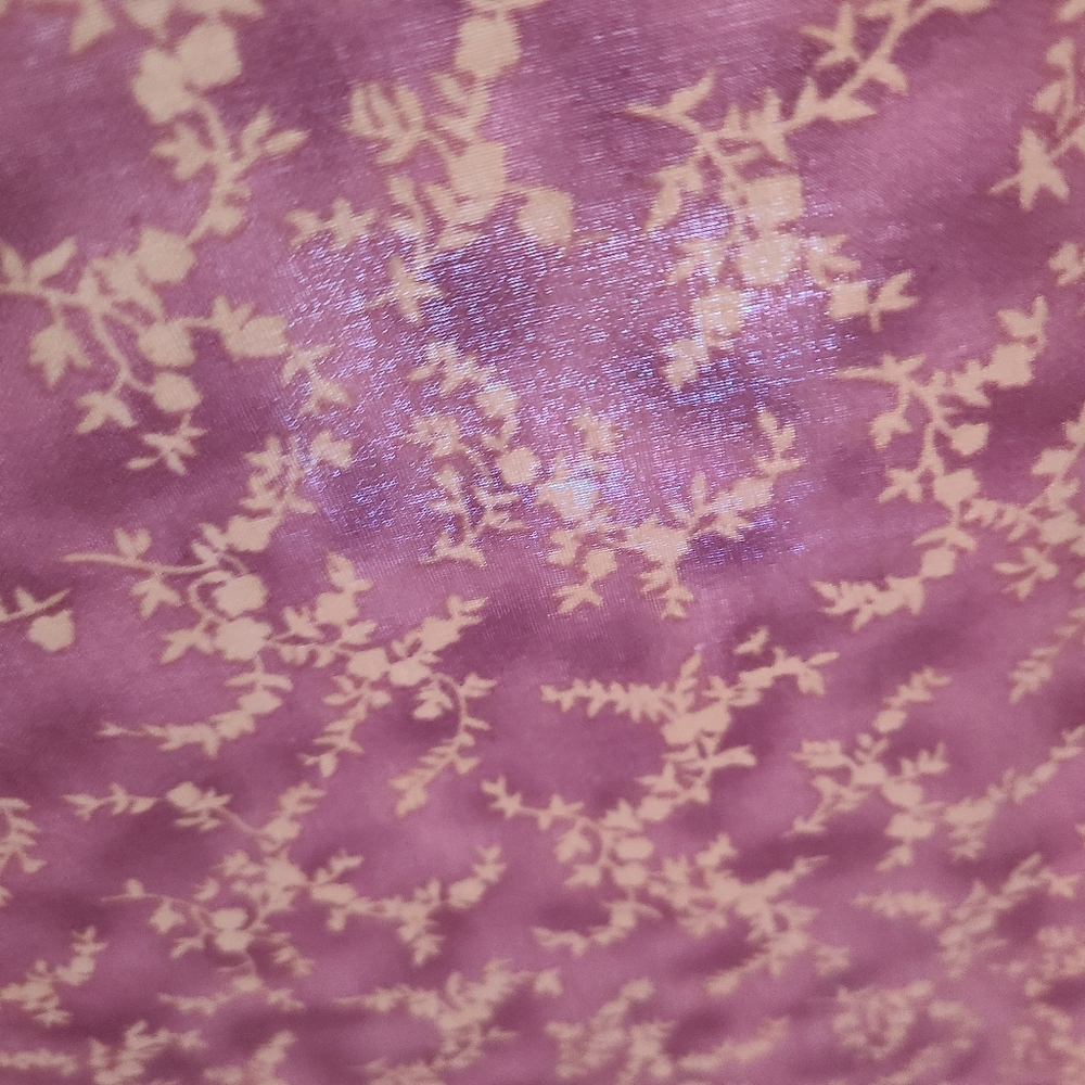 Rare Vintage Crafting Quilting Sewing Purples & Cream Color Cotton Fabric - Picture 4 of 10